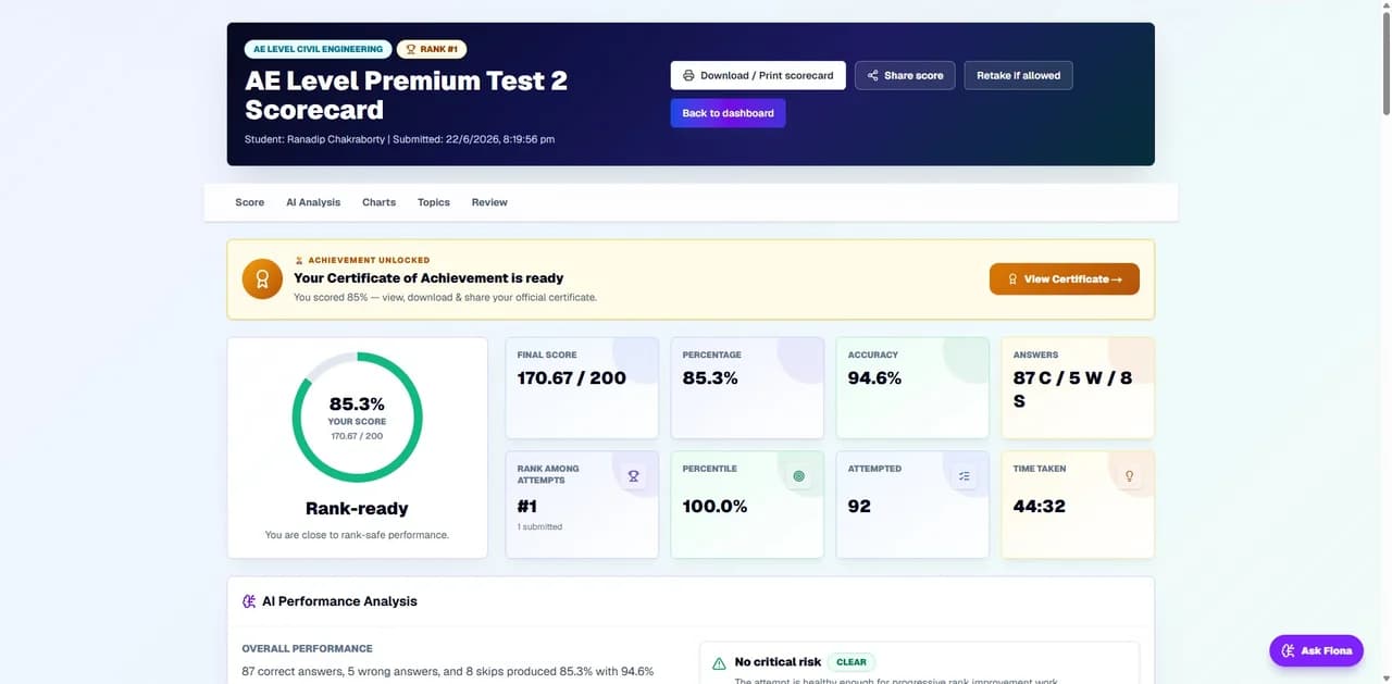Instant Full Scorecard — ScoreCardAI screenshot